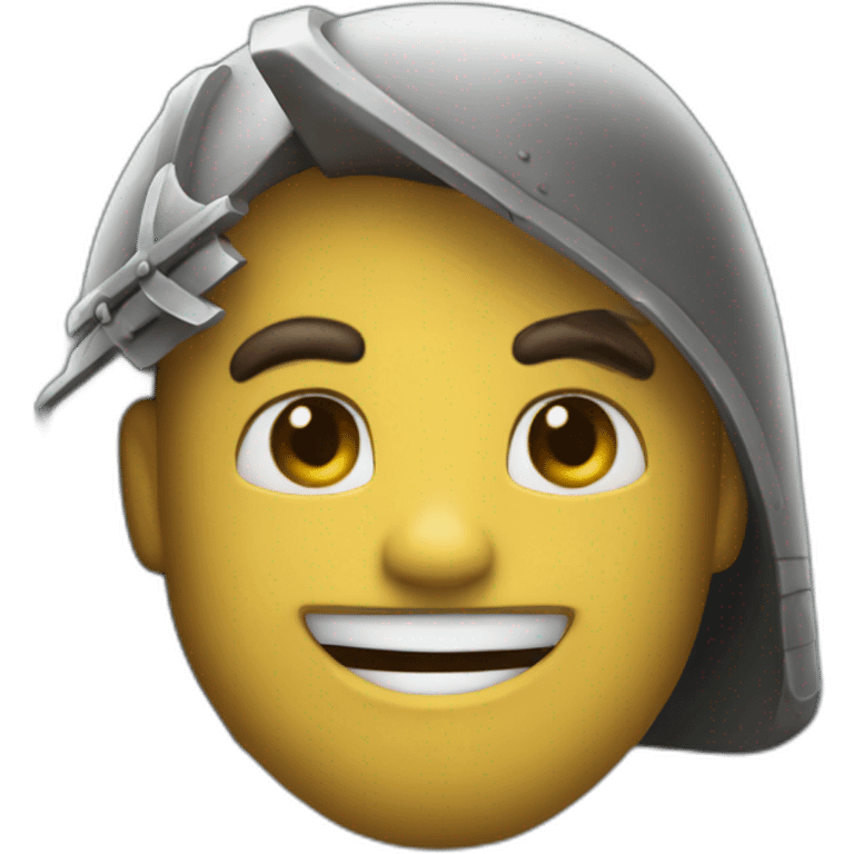 the knight smiles broadly emoji