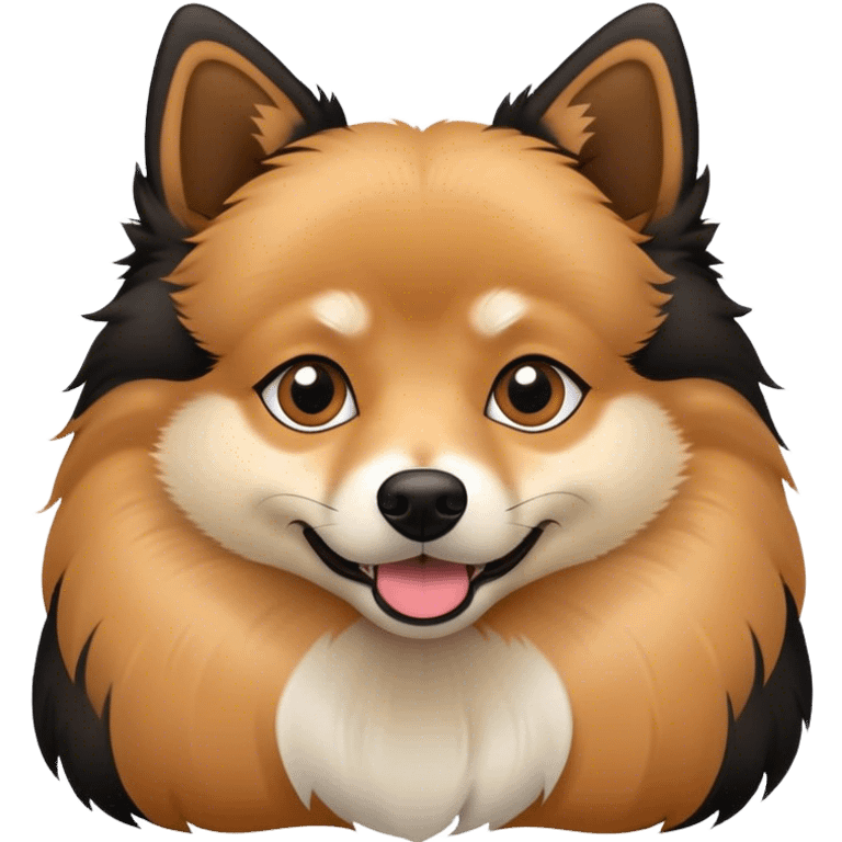 Spitz black and tan color emoji