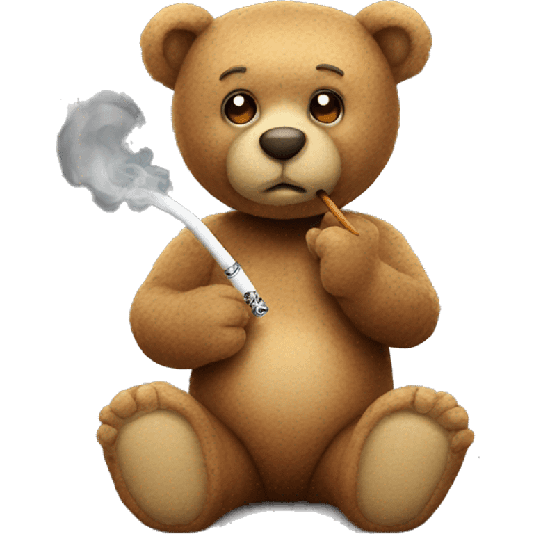 teddy bear smoking emoji