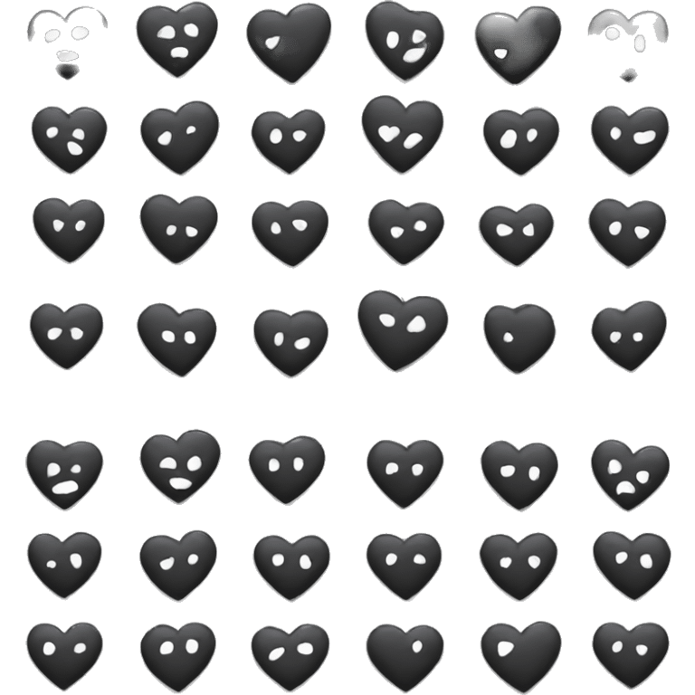 black hearts emoji