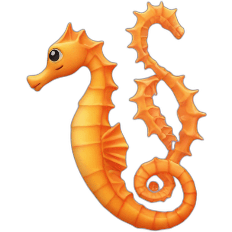 orange seahorse emoji