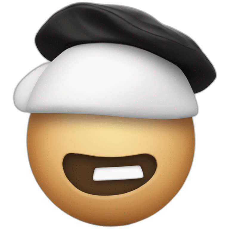 egg with a black beret emoji