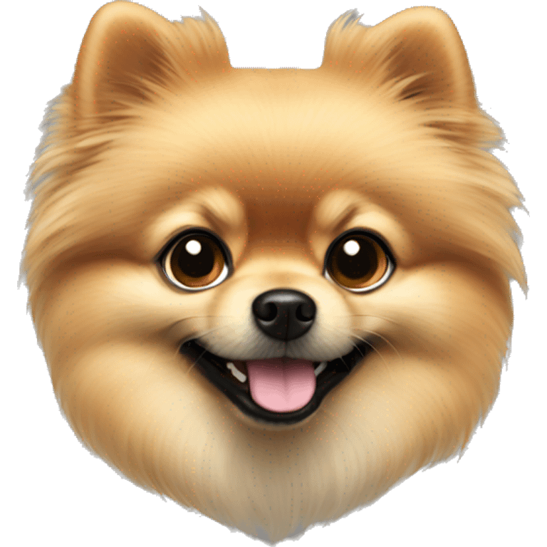 Pomeranian black mini emoji