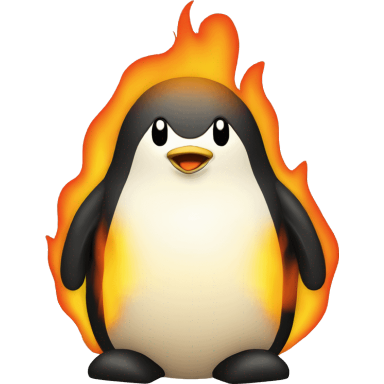 Linux on fire emoji