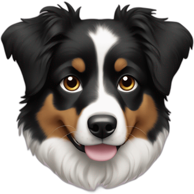 australian shepher black tri emoji