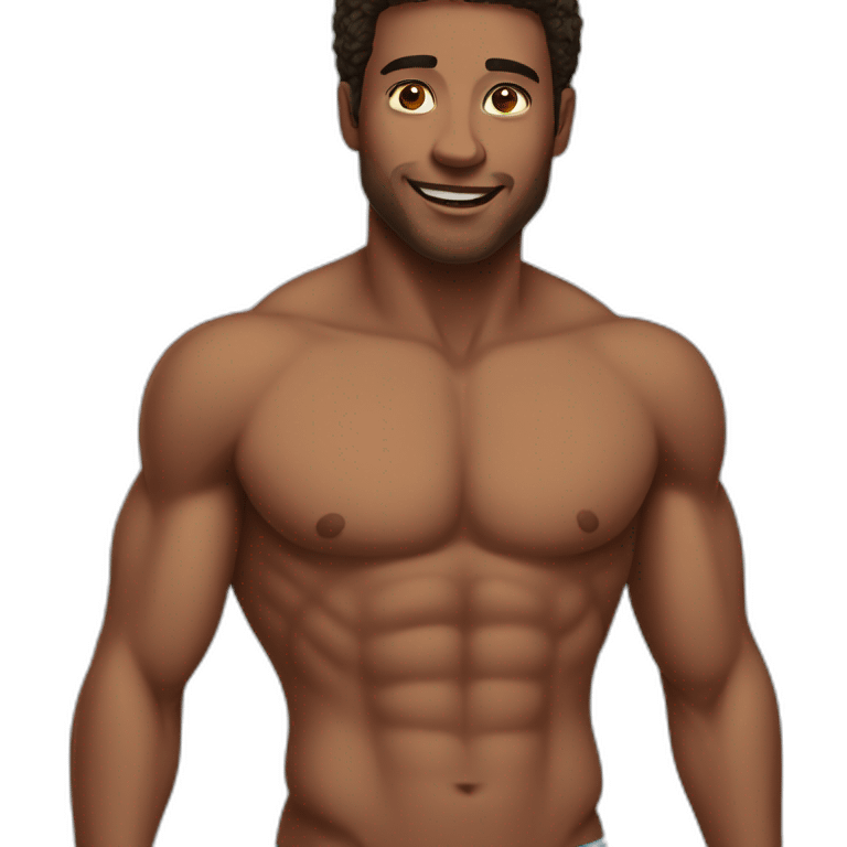 shirtless dude emoji