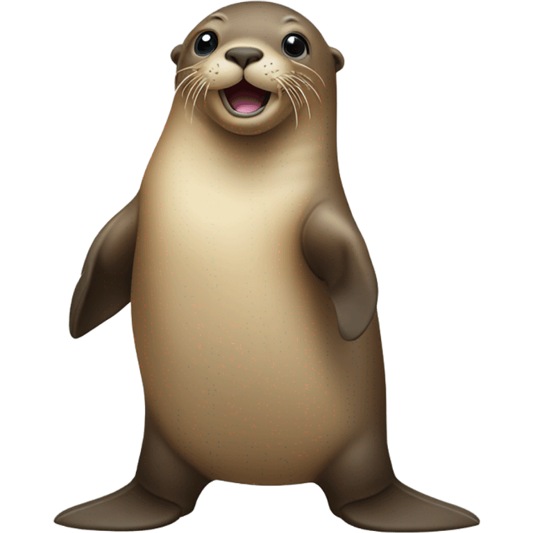 sea lion waving emoji