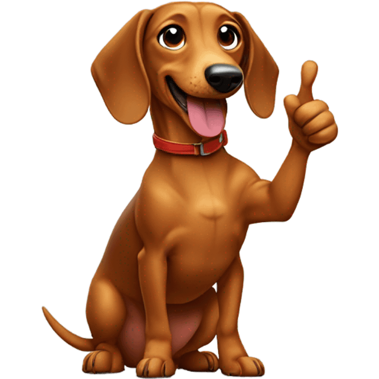 Dachshund thumbs up emoji