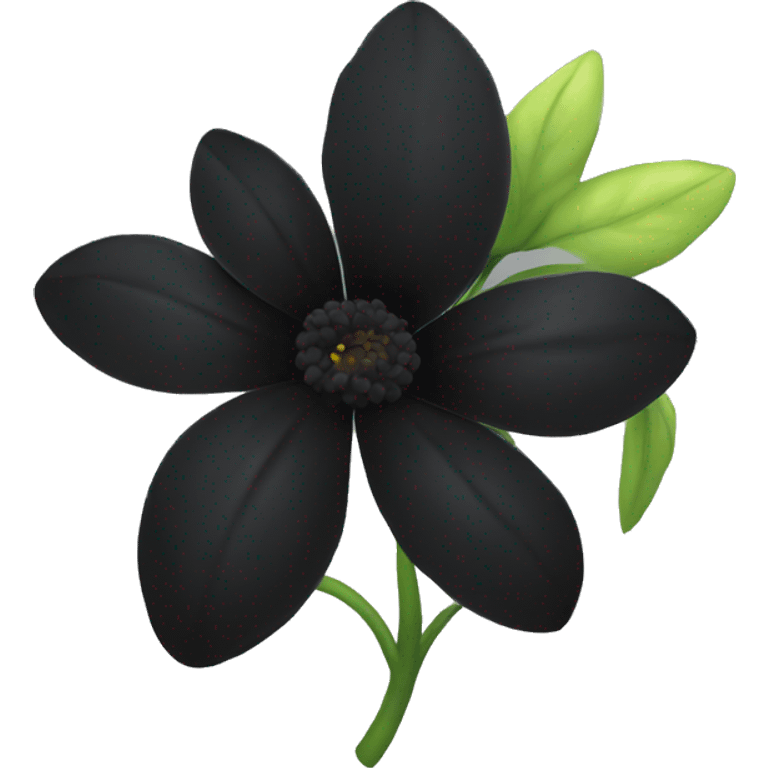 Black flower emoji