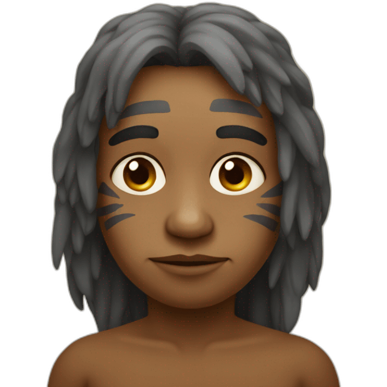 Wild aborigine is sad emoji