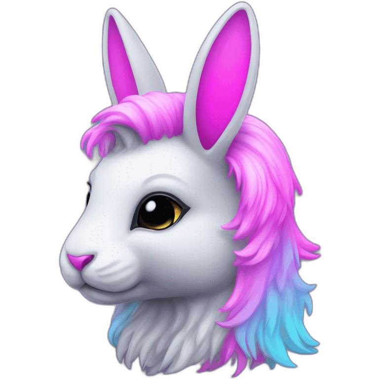 bunny unicorn neon emoji