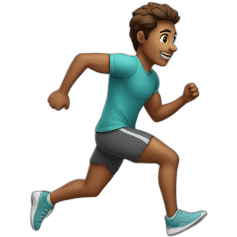 Running from the side in casual attire emoji