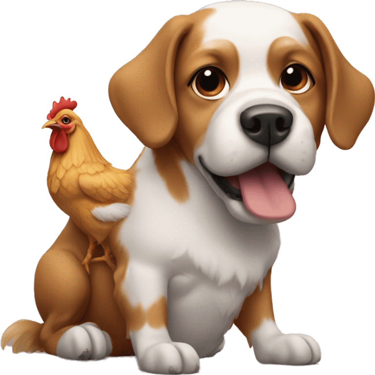 Dog chicken  emoji