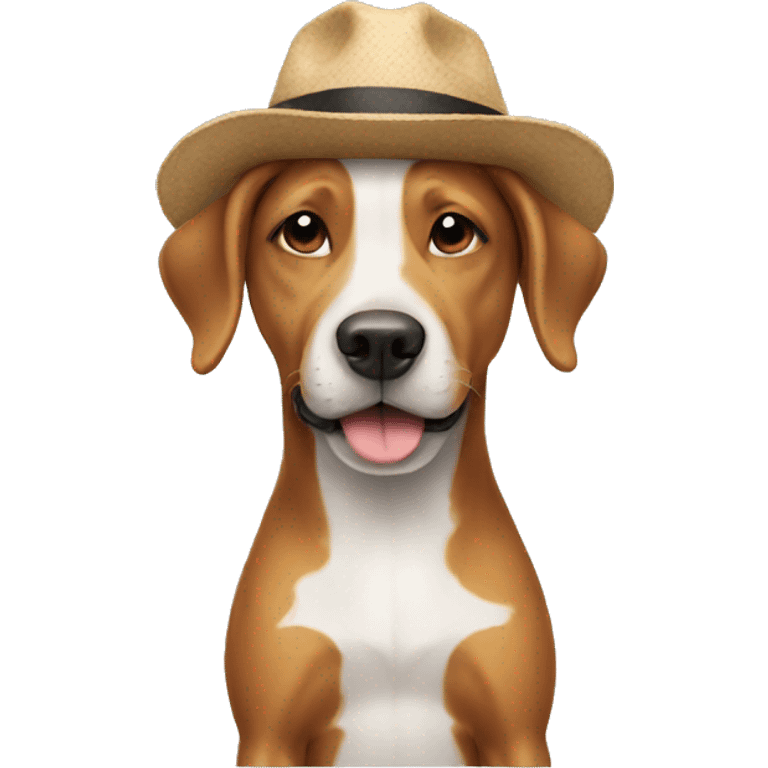 Dog wearing a hat emoji