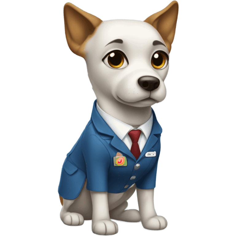 Dog flight attendant emoji