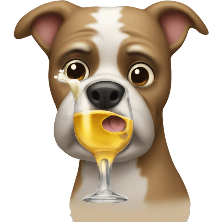 Dog drinkinh dr Pepe emoji