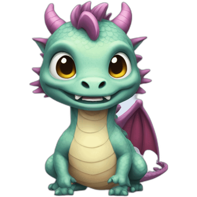 cute pretty dragon goast emoji