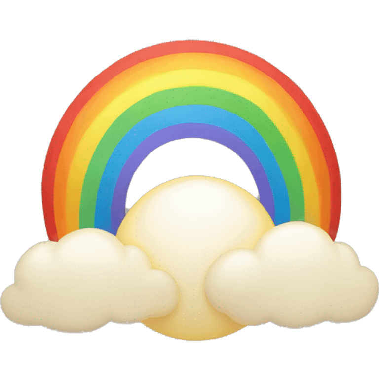 Sun with clouds and rainbow emoji