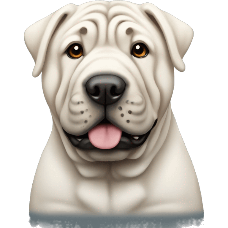 White sharpei emoji