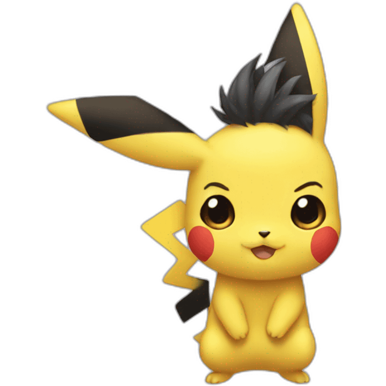 pikachu with hair emoji