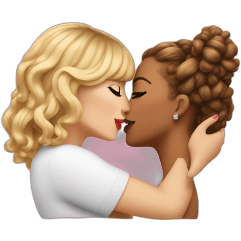 taylor swift and doja cat kissing emoji