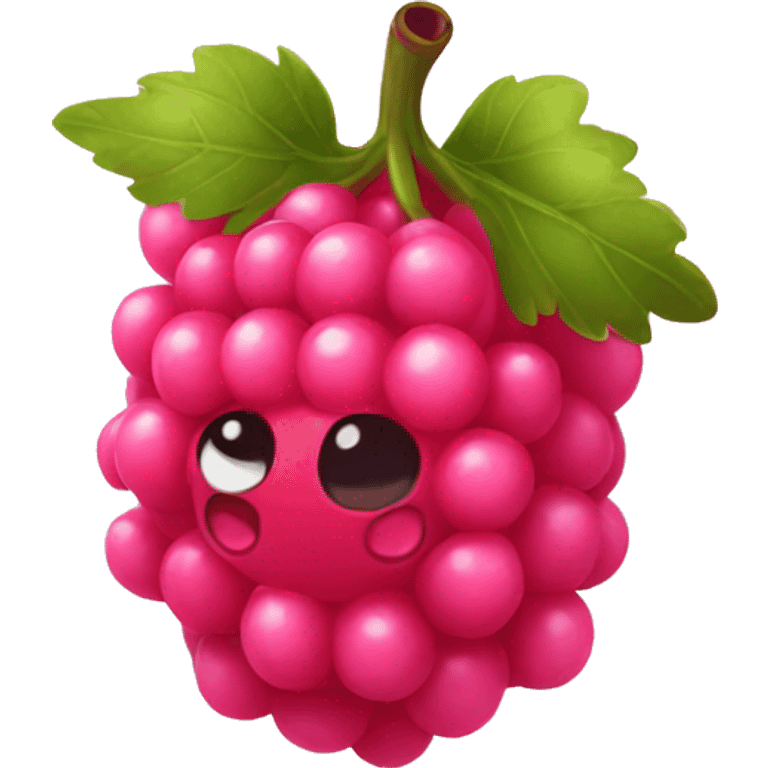 Strange pink fruit berry emoji