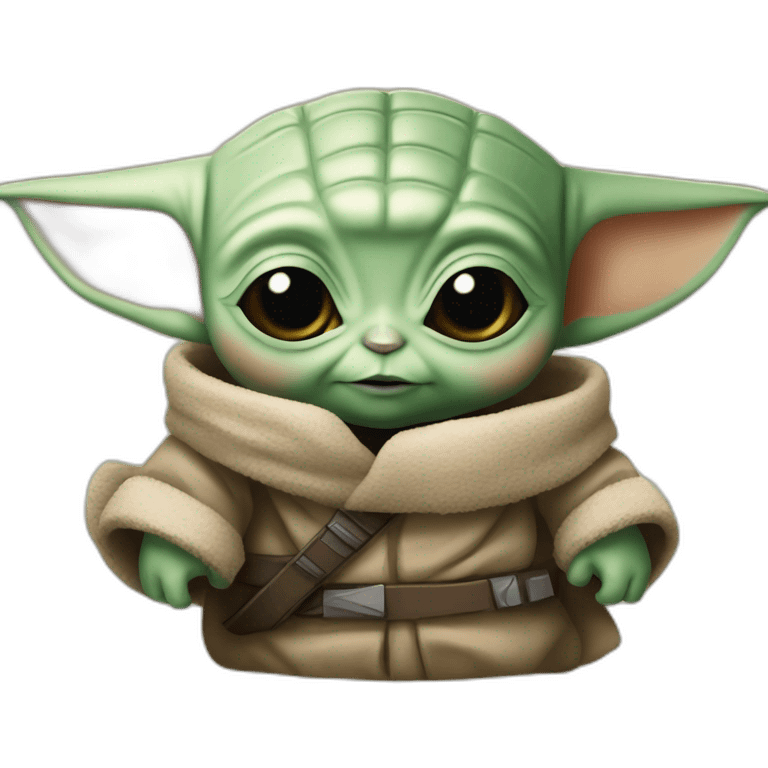 baby yoda and mandalorian emoji