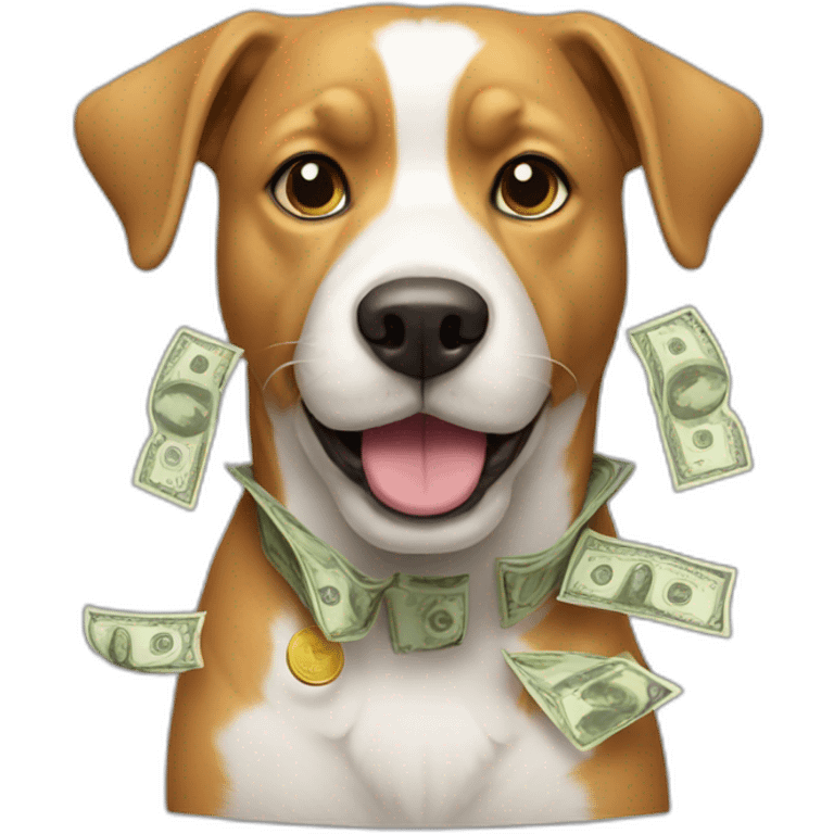 dog with money emoji