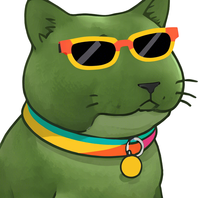 Cat with sunglasses emoji