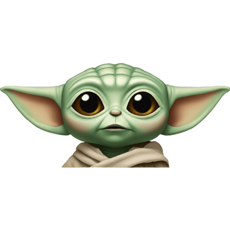 head of baby yoda emoji