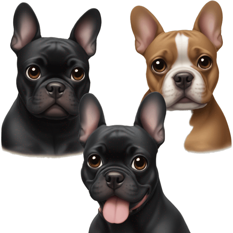 Two black frenchies one boy one girl emoji