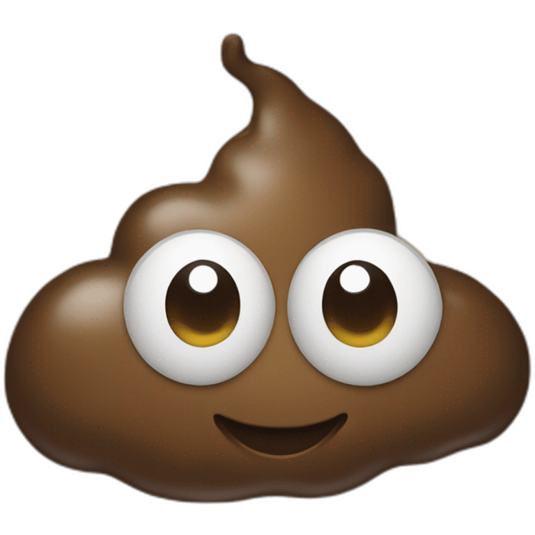 A poop on a board in the air emoji