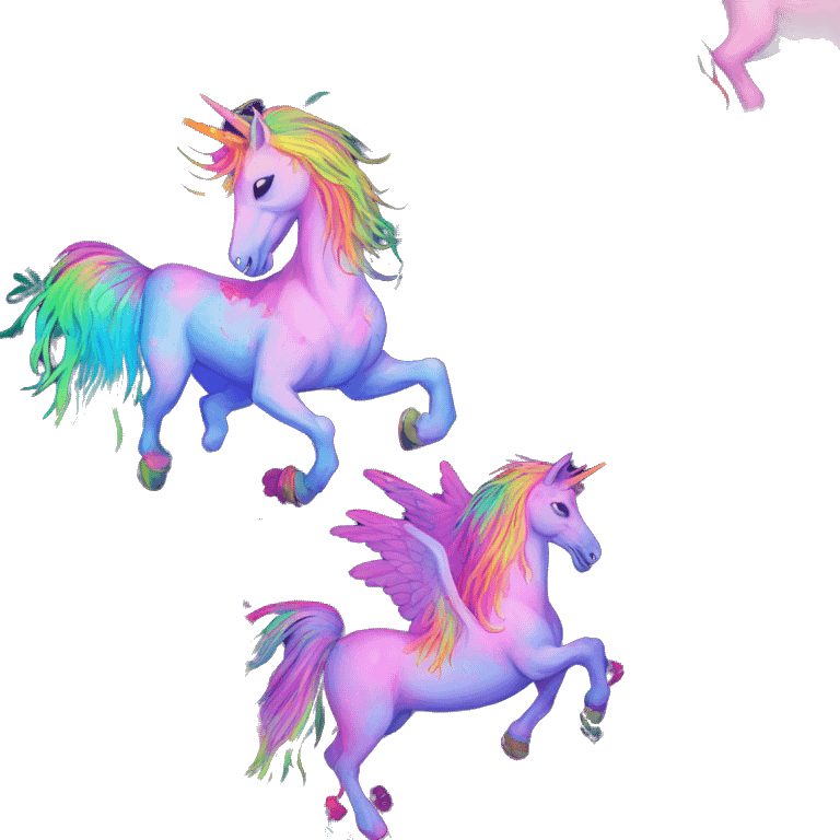 Zombie Pegasus unicorn psychedelic flowers floral groovy art neon rave raving emoji