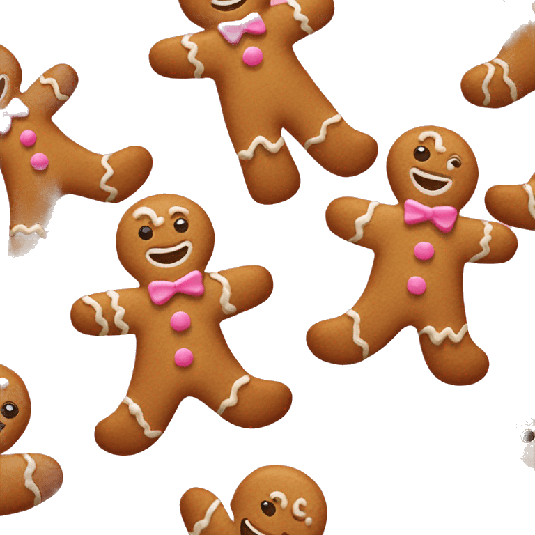 Gingerbread man pink emoji