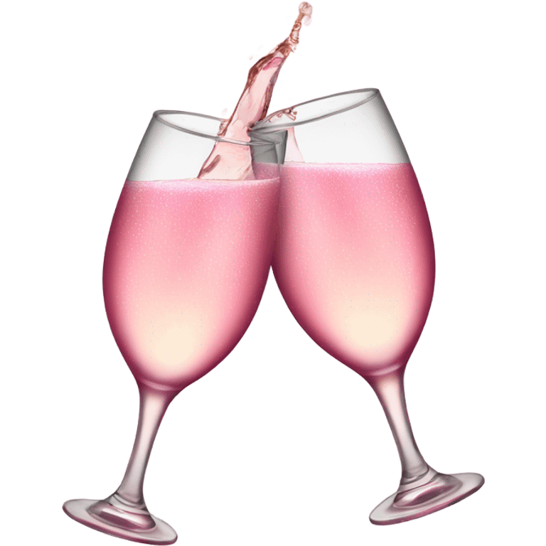 Pink champagne cheers emoji