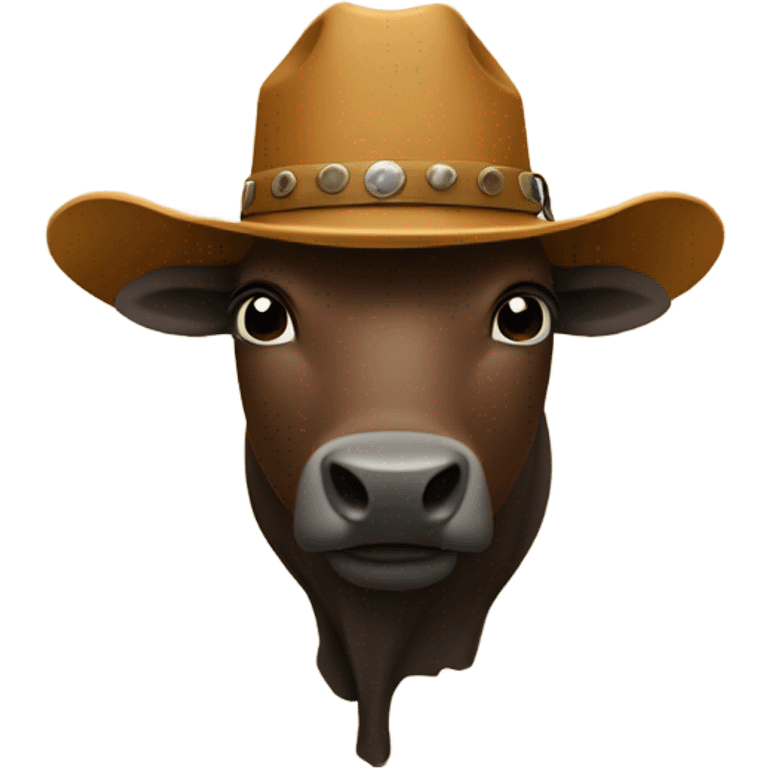 Buffalo wearing a cowboy hat emoji