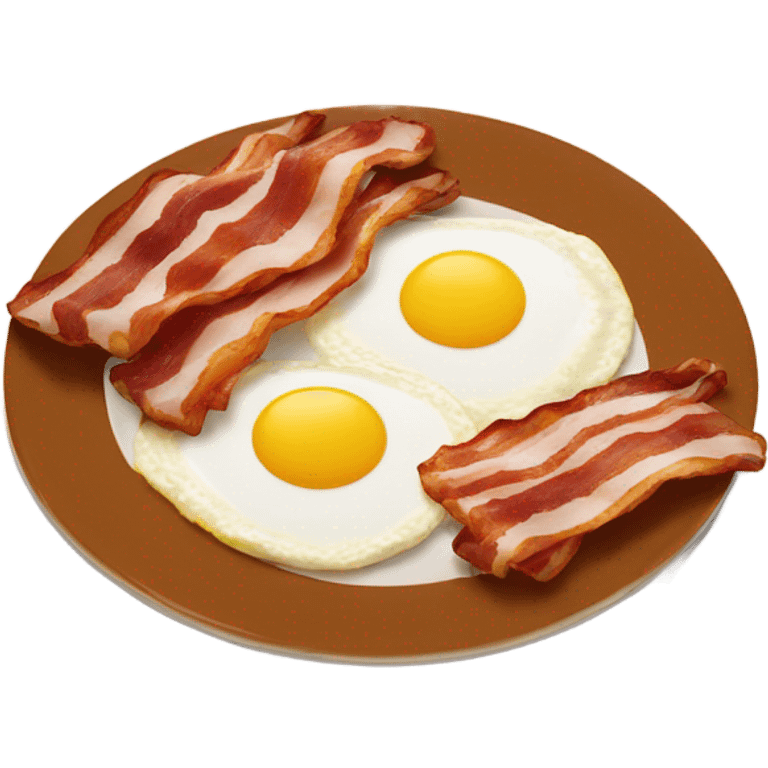 bacon and eggs on plate emoji