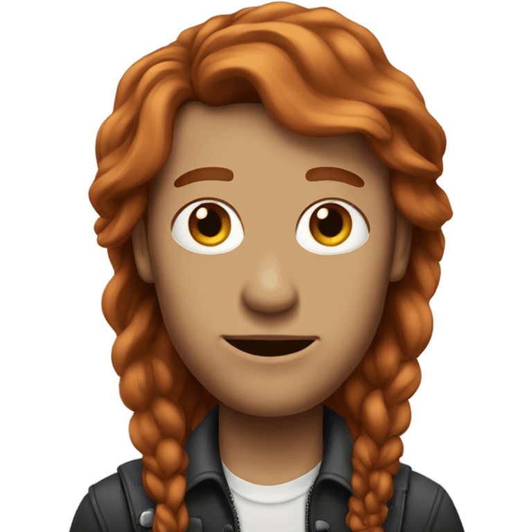 Busker with long auburn hair emoji