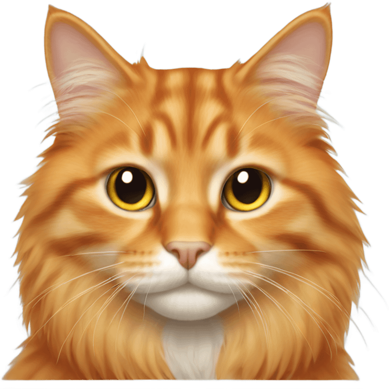 Orange longhair cat emoji