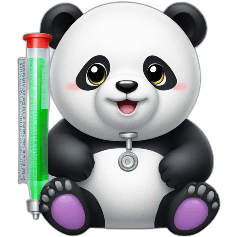 Panda with manometer  emoji