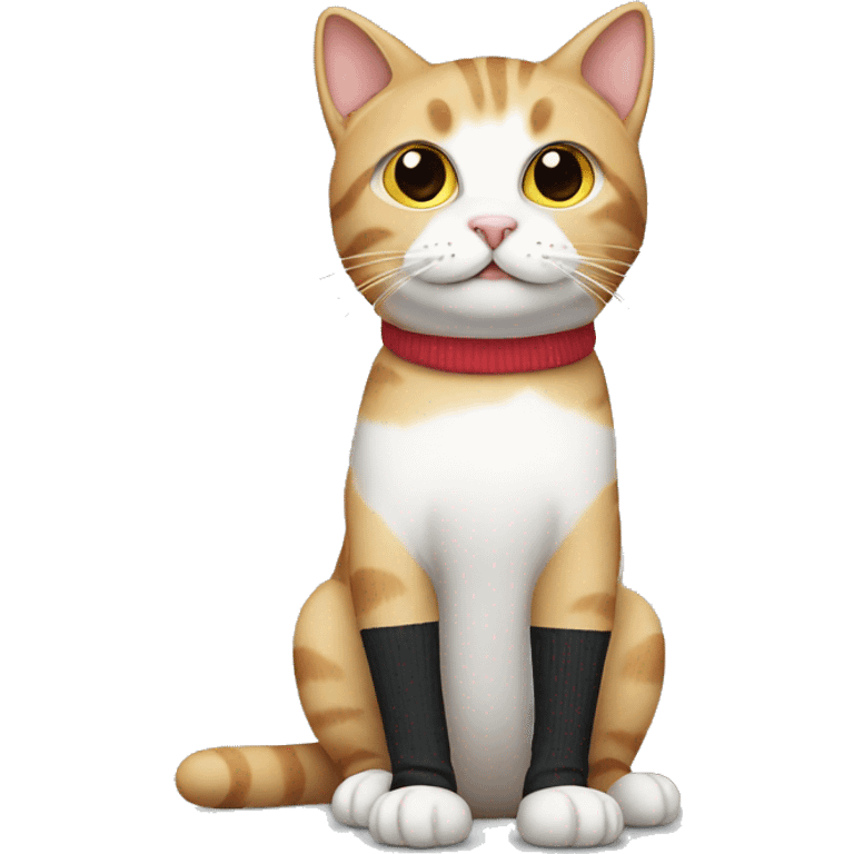 Cat wearing socks emoji