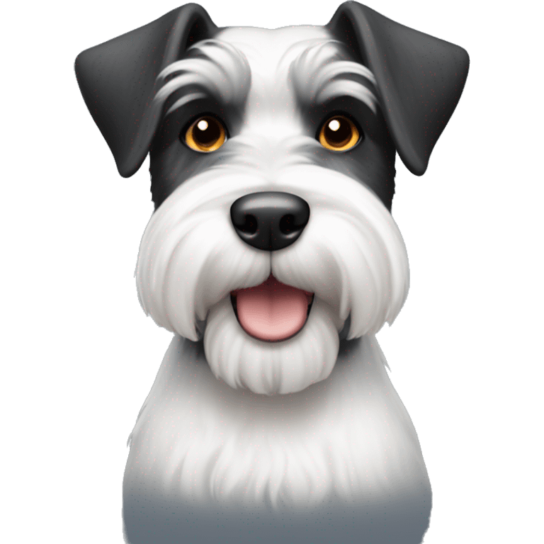 Schnauzer white and black emoji