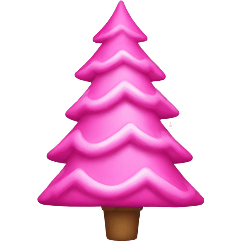 Pink christmas tree emoji