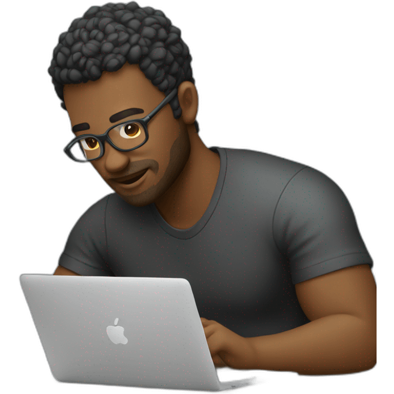 developer typing on macbook emoji