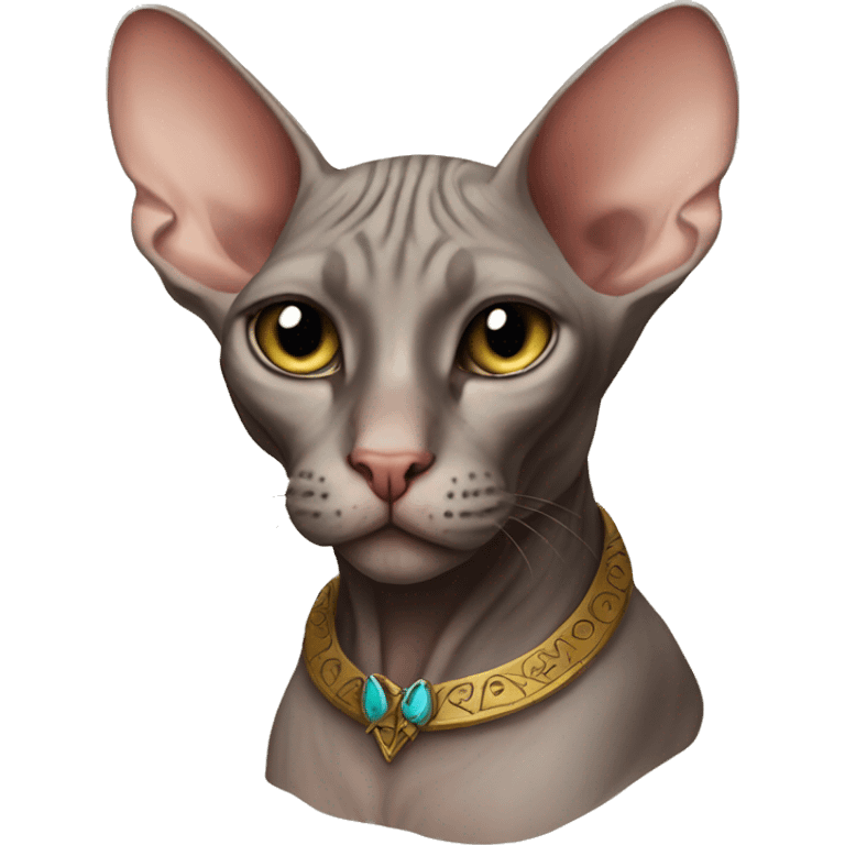 Sphinx cat with tattoos  emoji