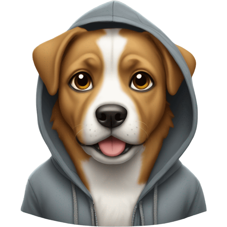 Dog wear a hoodie  emoji