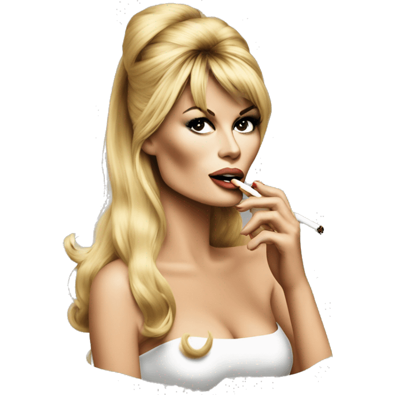 Brigitte Bardot smoking cugarette   emoji