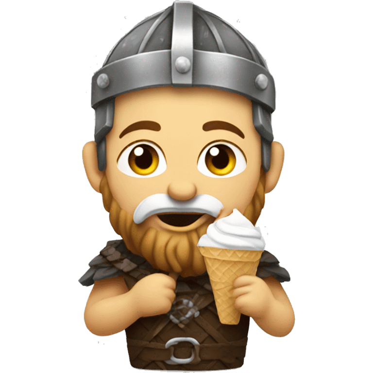 Viking eating ice cream emoji