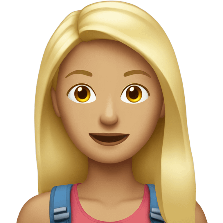 Blonde woman traveling to Costa Rica  emoji