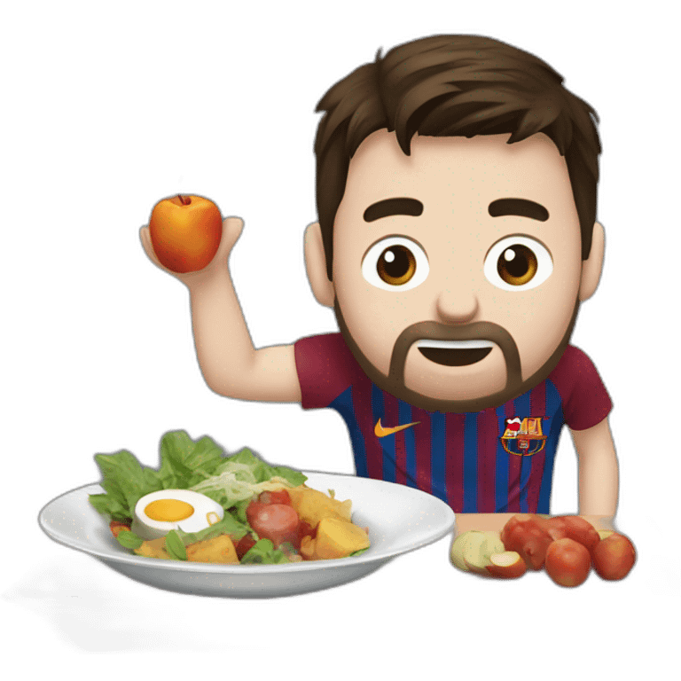 Messi qui mange du theiboudjeun emoji